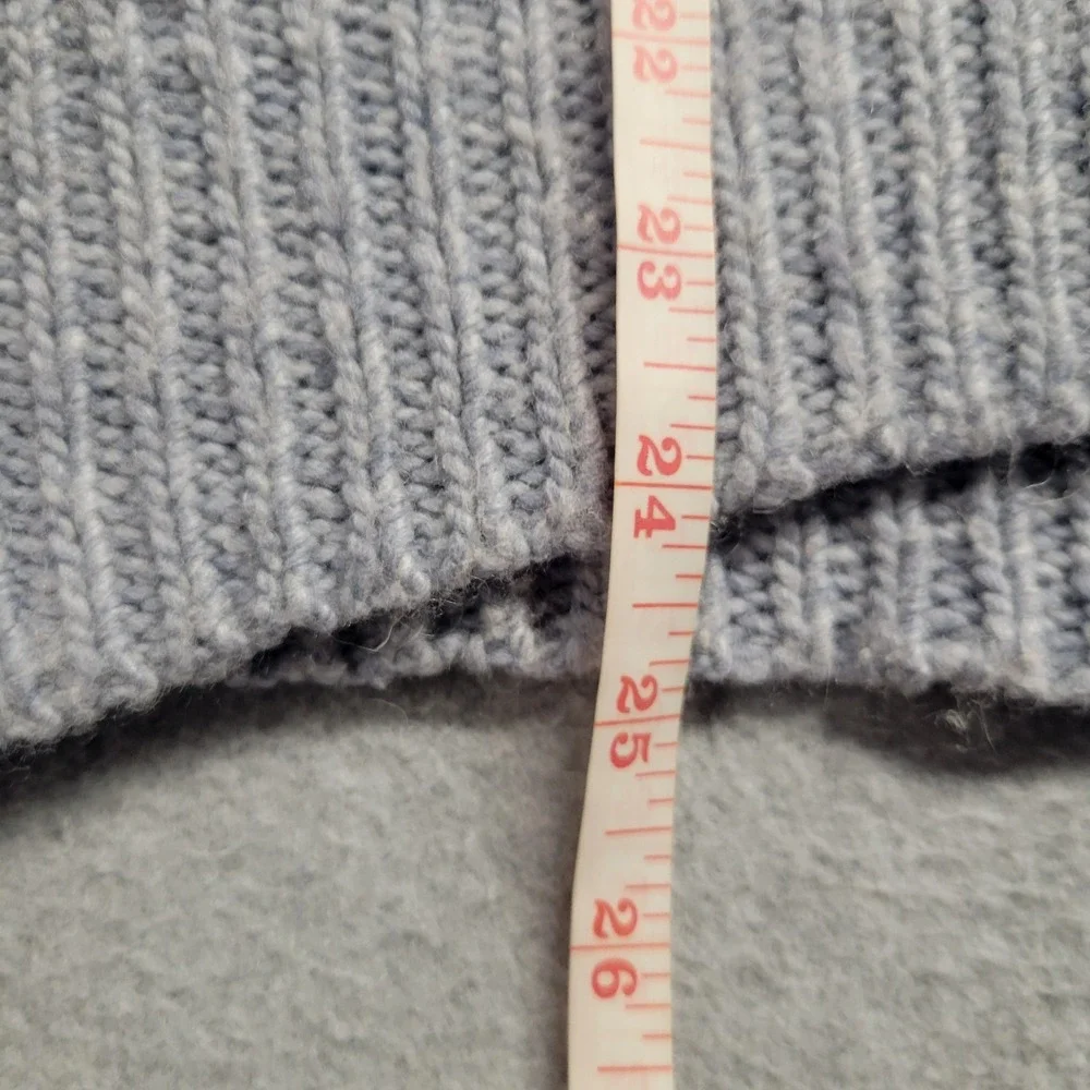 Free People Cocoon Cardigan Sweater Blue Waffle‎ Knit Wool Angora Blend Small